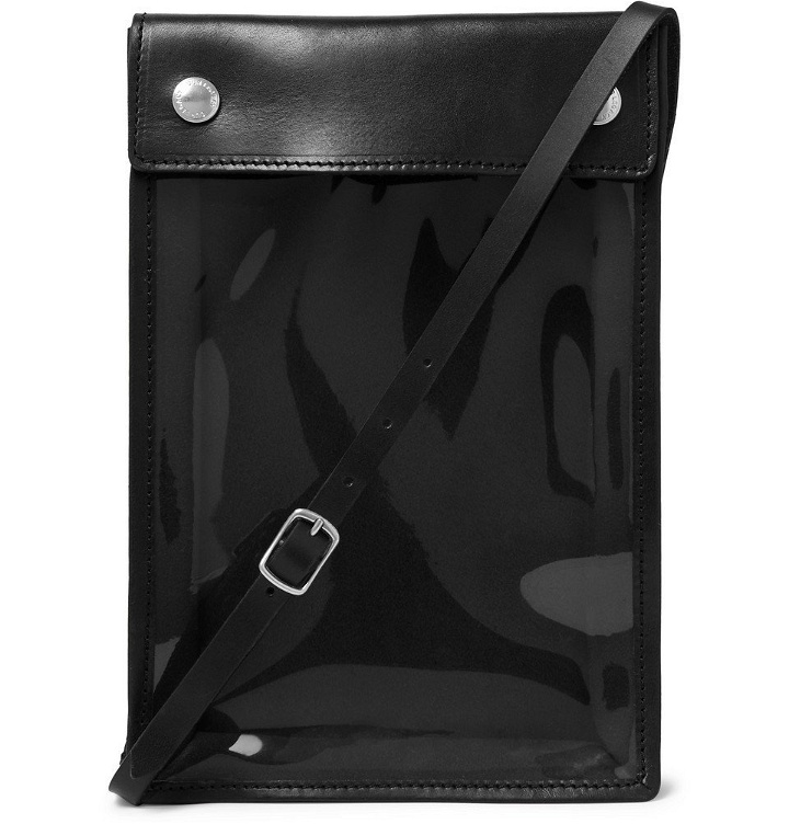 Photo: Our Legacy - Leather and Latex Messenger Bag - Black