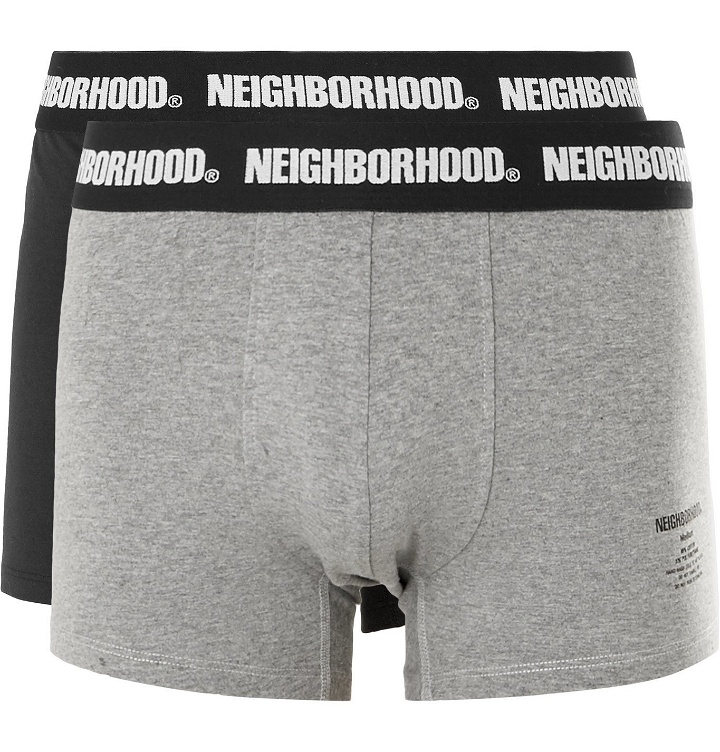 Photo: Neighborhood - Two-Pack Cotton-Blend Boxer Briefs - Black