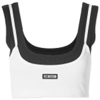P.E Nation Women's Podium Double Layer Bralette Top in Optic White