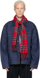 Charles Jeffrey LOVERBOY Navy Scarf Denim Jacket