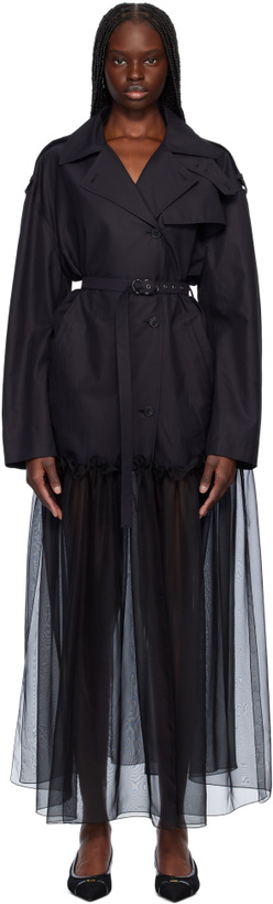 Photo: Nensi Dojaka Black Mia Hybrid Trench Coat