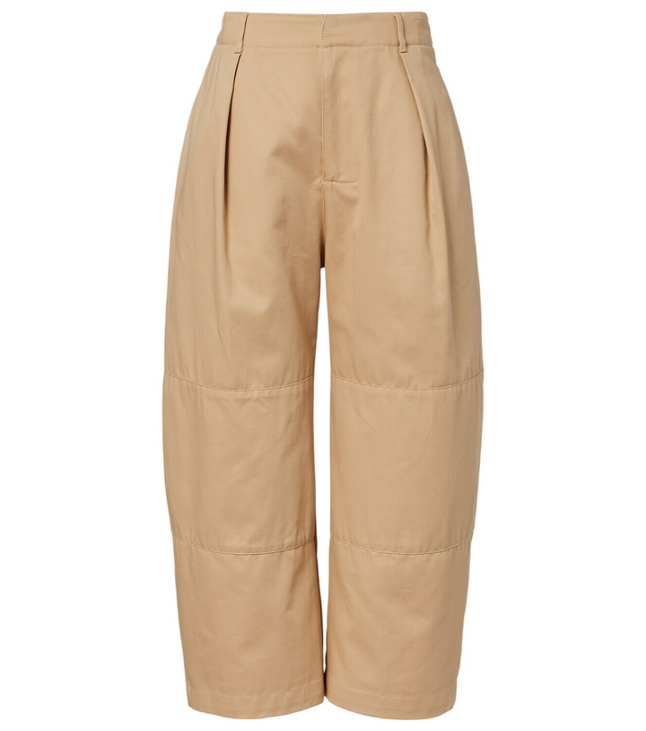 Photo: Loewe Cotton cropped barrel-leg pants