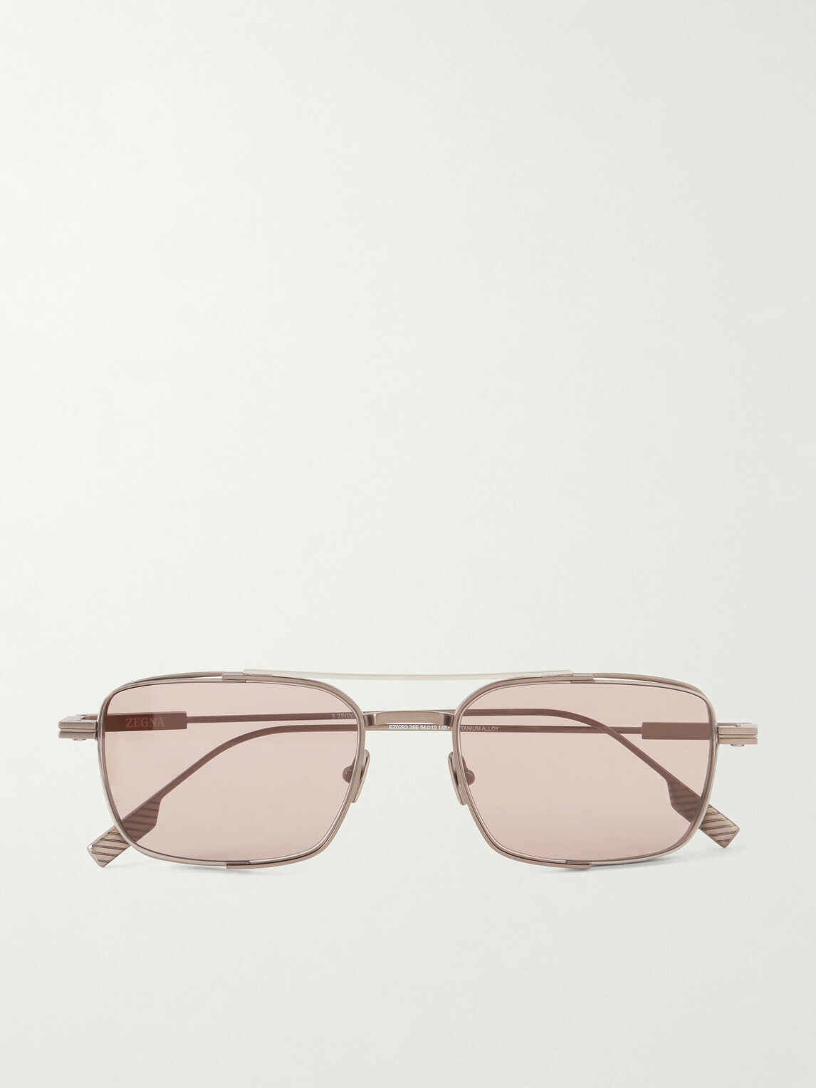 Zegna - Geometric Round-Frame Titanium Sunglasses