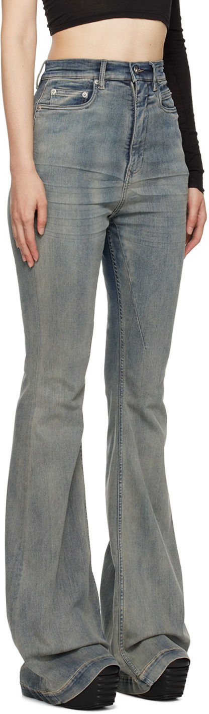 Rick Owens DRKSHDW Blue Porterville Bolan Bootcut Jeans Rick Owens