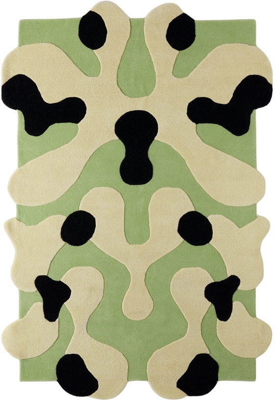 Photo: Mush Studios SSENSE Exclusive Green Large Blot Rug