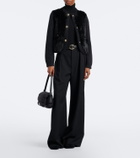 Moncler Down-paneled alpaca and wool-blend cardigan