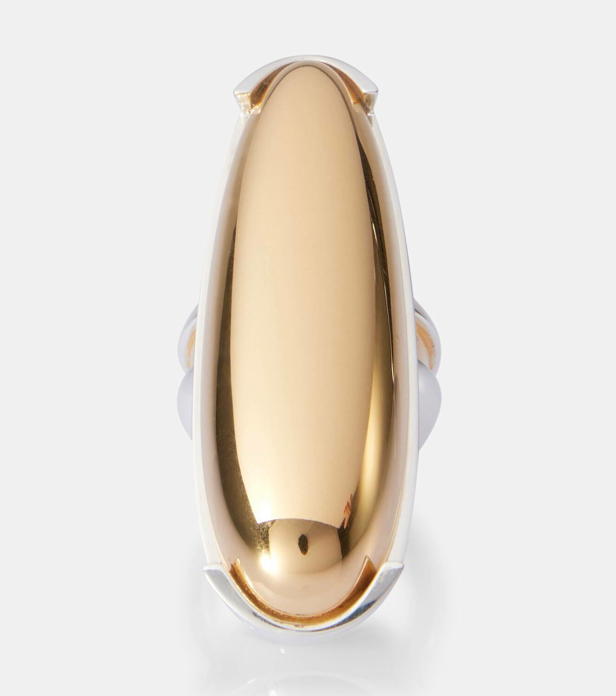 アクセサリー BOTTEGA BENETA silver ring gold ball Bottega Veneta: Silver & Gold Knot Ring | SSENSE