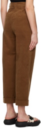 DRAE Brown One Tuck Trousers