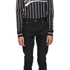 Balmain Black Denim Logo Jeans