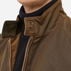 Baracuta Men's G9 Waxed Harrington Jacket in Deep Moss
