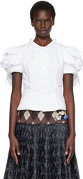 Chopova Lowena White Bluestocking Blouse