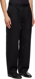 nanamica Black Double Pleated Chino Trousers