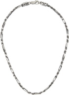 Emanuele Bicocchi Silver Figaro Rope Chain Necklace