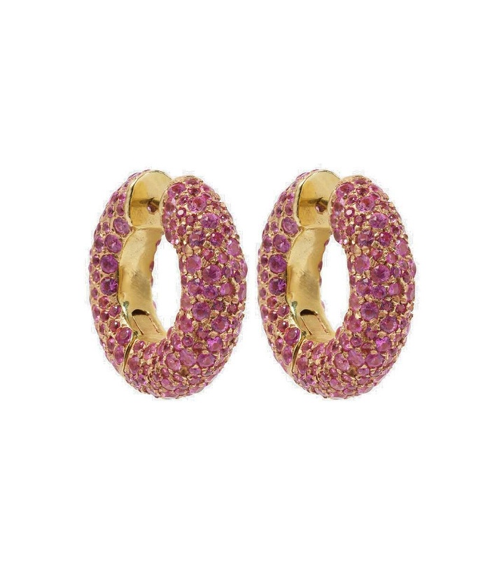 Photo: Octavia Elizabeth Bubble 18kt gold earrings with sapphire