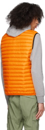 Stone Island Orange Garment-Dyed Down Vest