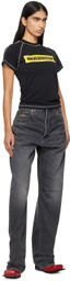 Martine Rose Black Open Fly Jeans