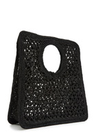 Jacquemus Le Petit Carre Spiaggia Raffia Tote bag - Black - One Size