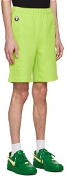 AAPE by A Bathing Ape Green Embossed Shorts