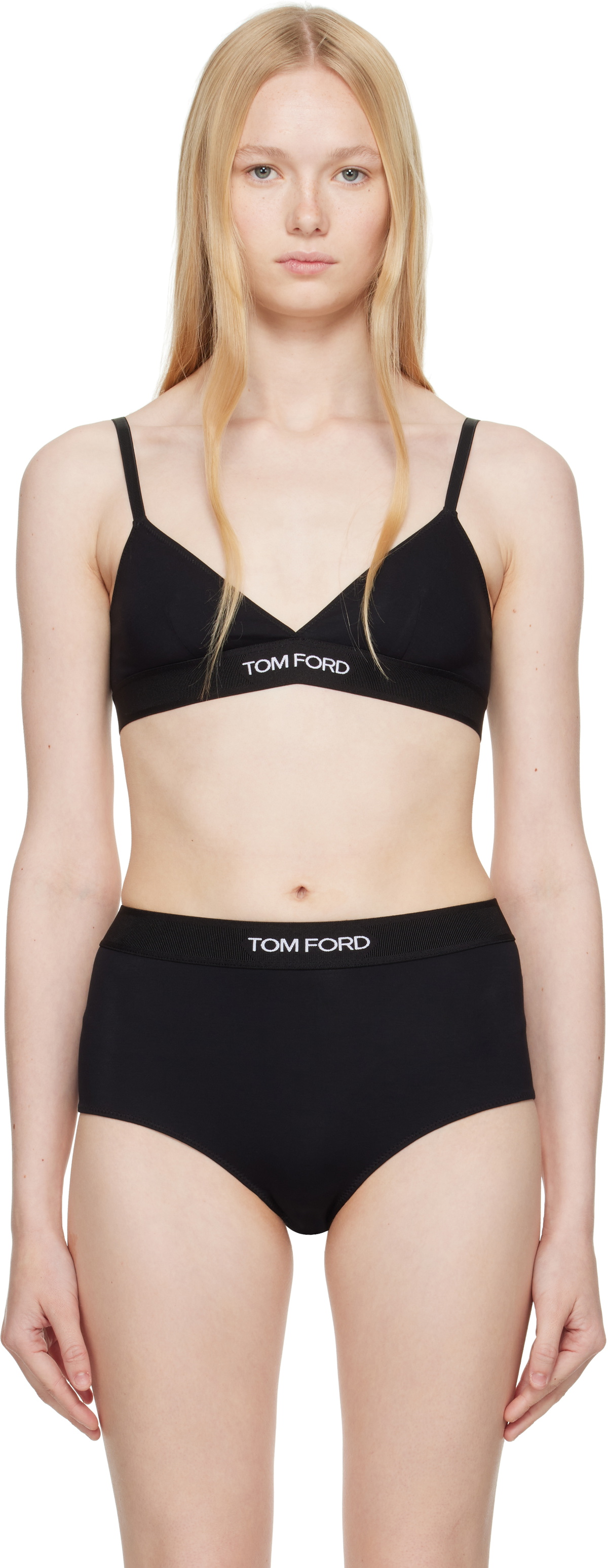インナー・ルームウェアその他 TOM FORD Woman Lingerie Black BRJ016JEX166 LB999 TOM FORD: Black Modal Signature Bra | SSENSE