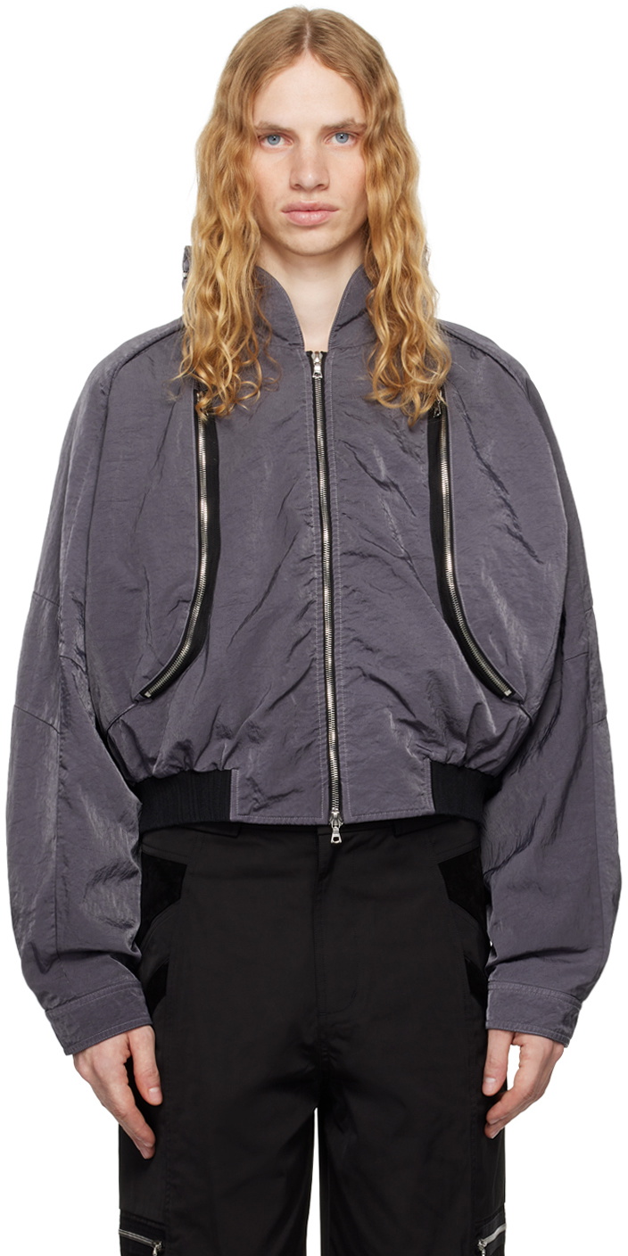 CMMAWEAR Black Thorn Moto Bomber Jacket CMMAWEAR