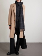 Dunhill - Fringed Checked Cashmere Scarf