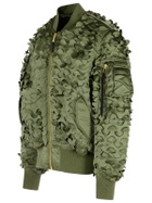Alpha Industries ulcans Green Nylon Bomber Jacket