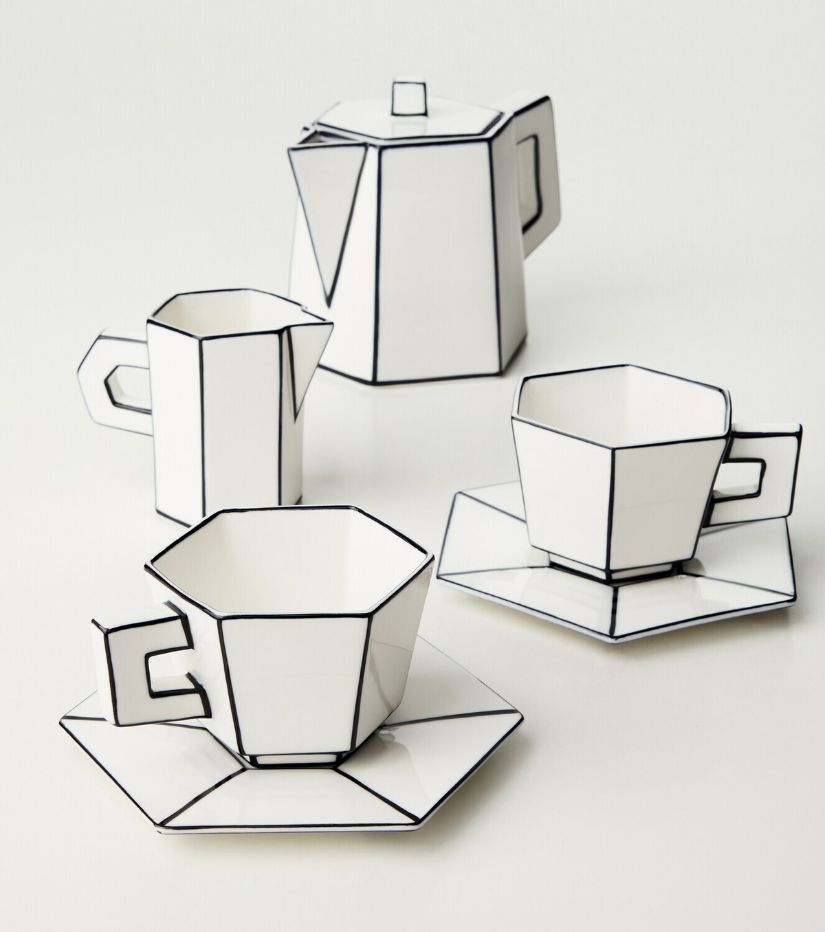 Serax Carte Blanche porcelain coffee set by Annebet Philips