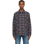 Gucci Blue Check Tiger Patch Jacket