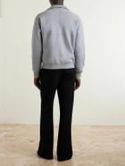 Jil Sander - Cotton-Jersey Half-Zip Sweatshirt - Gray