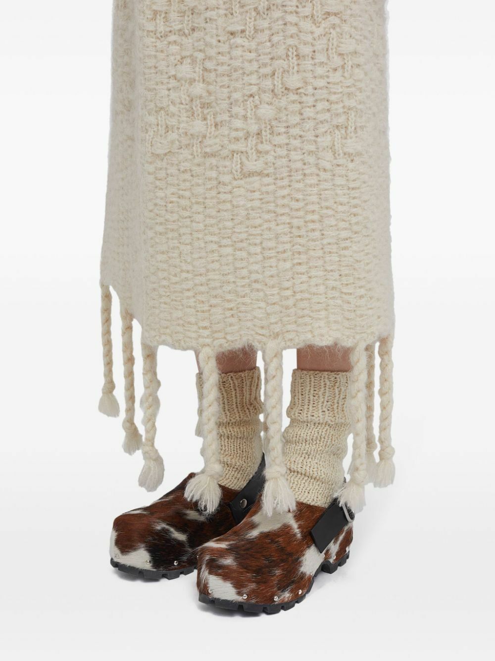Jil Sander Cow-Print Clogs