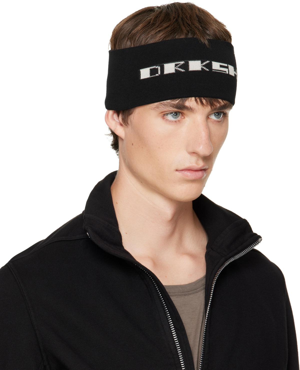 Rick Owens DRKSHDW Black Tower Knit Headband