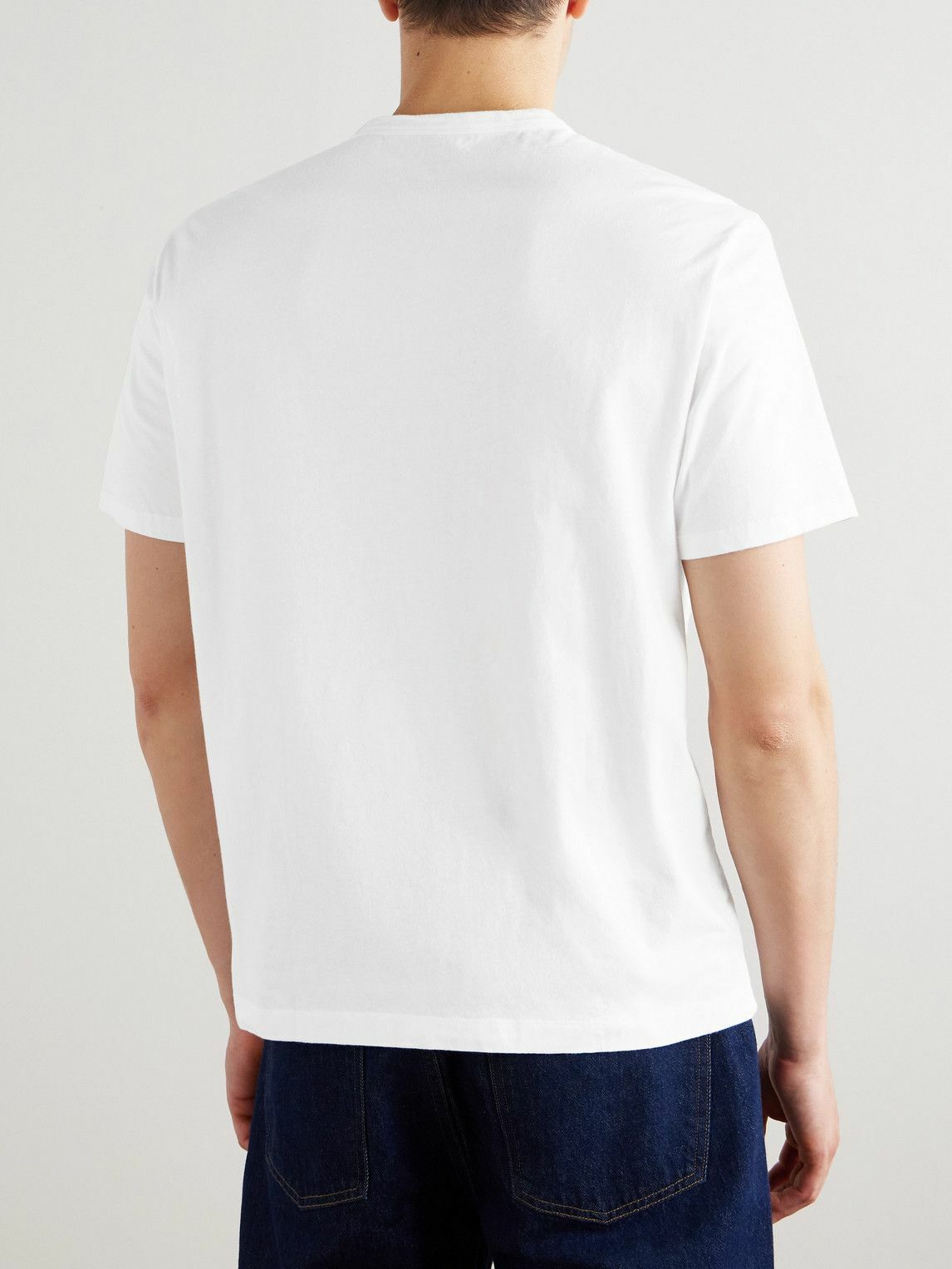 Officine Générale - Three-Pack Organic Cotton-Jersey T-Shirts - White
