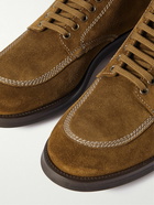 TOM FORD - Bodiam Suede Lace-Up Boots - Brown