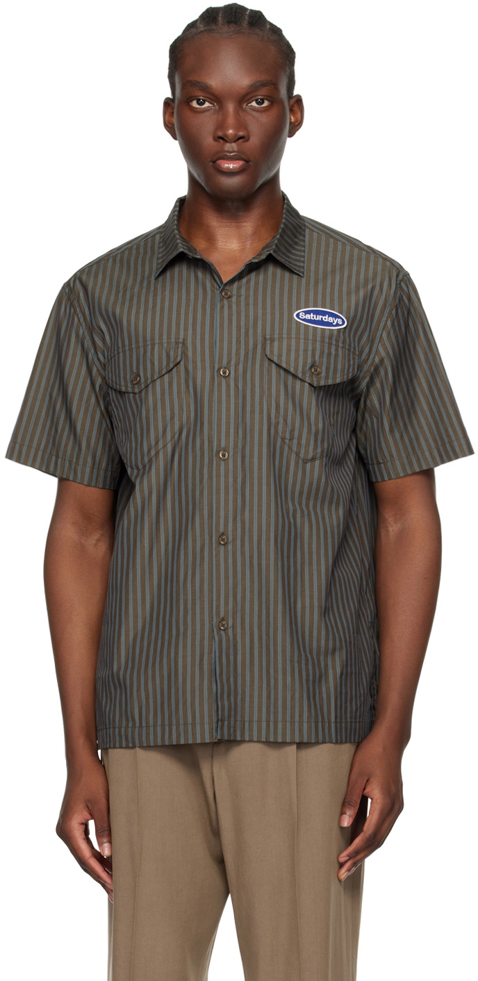 Saturdays NYC Brown Bruce Shirt