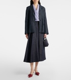 'S Max Mara Pleated denim midi skirt