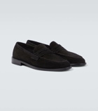 Manolo Blahnik Perry suede penny loafers