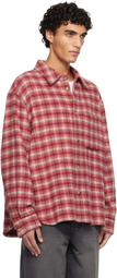 Solid Homme Red Flannel Overshirt