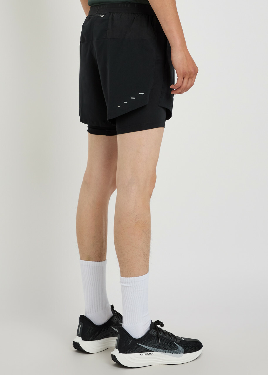 Nike Stride Dri-fit 5" Hybrid Running Shorts Black