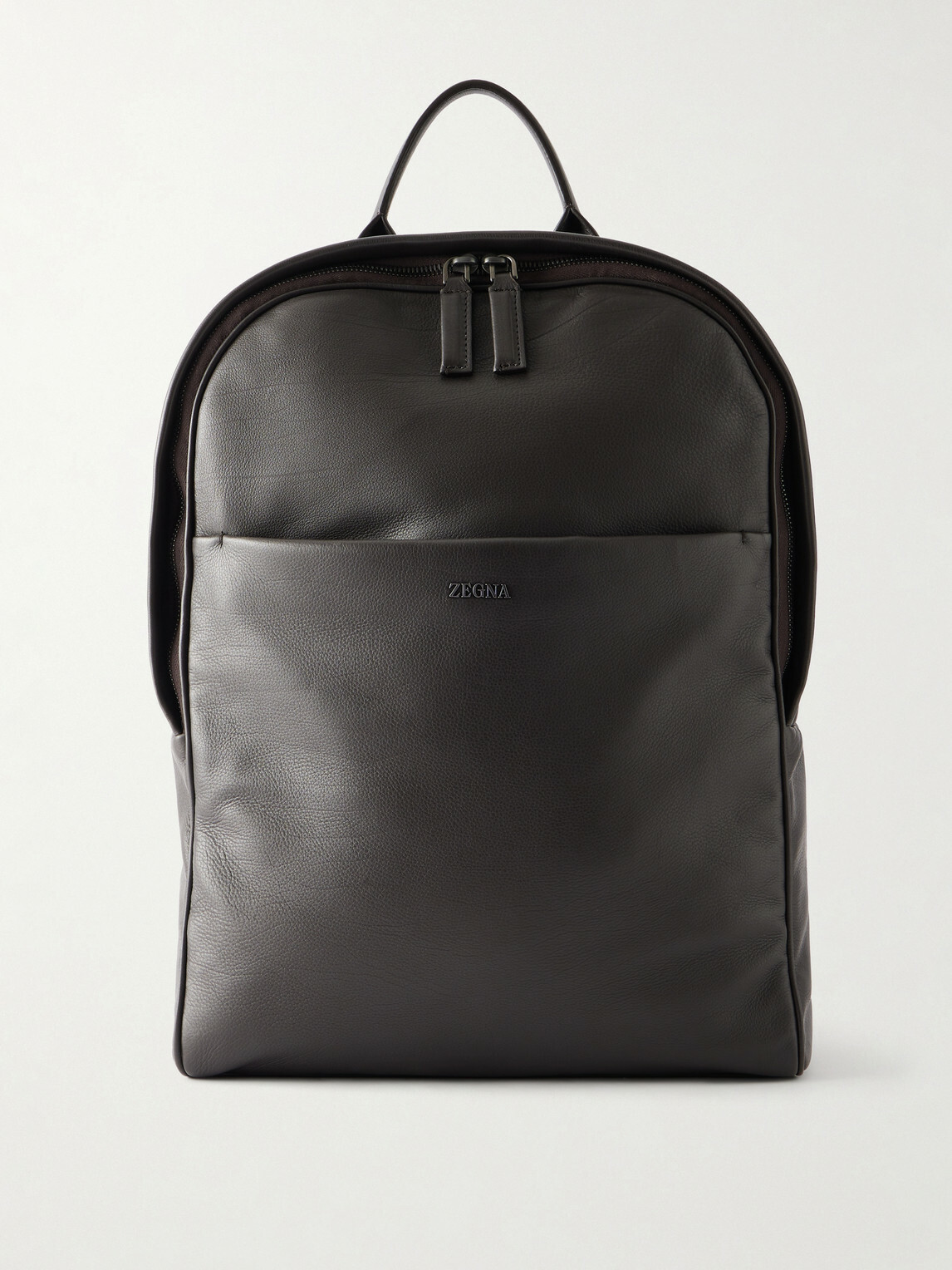 Zegna - Leather Backpack - Brown
