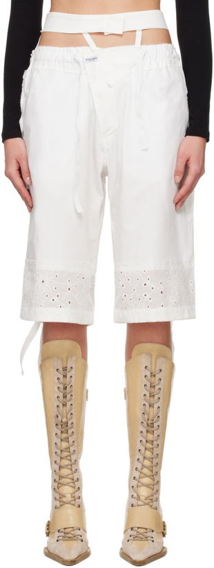 Photo: Ottolinger White Baggy Cargo Shorts
