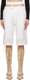 Ottolinger White Baggy Cargo Shorts