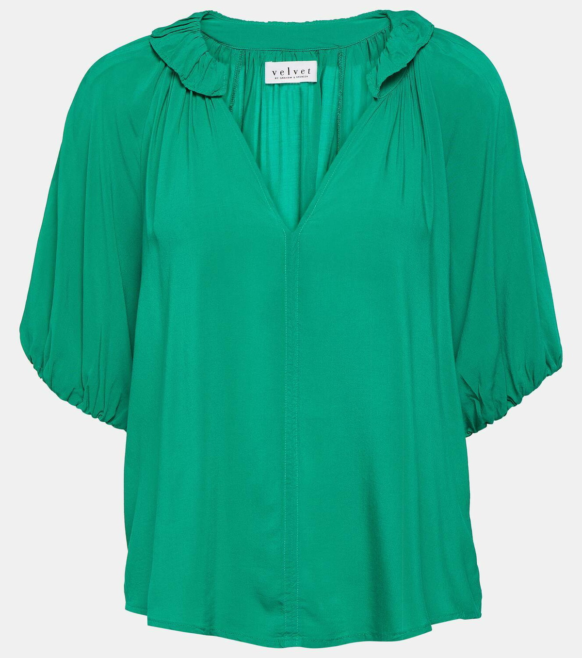 Velvet Casey Printed Challis Sleevless Blouse - Polka Dot