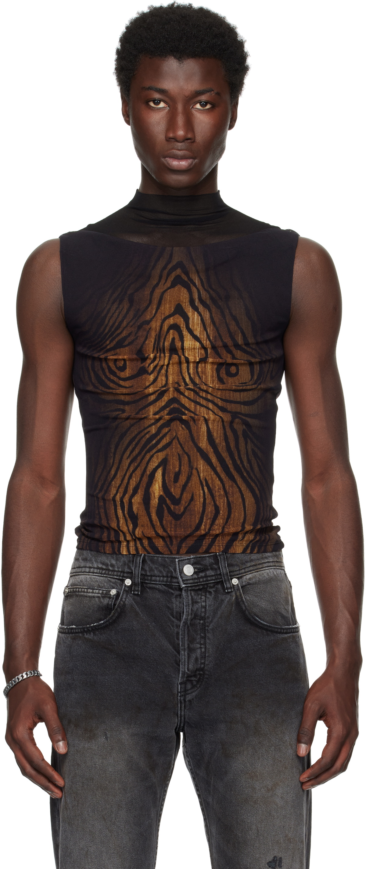 Jean Paul Gaultier Black 'The Wood' Turtleneck Jean Paul Gaultier