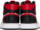 Nike Jordan Black & Red Air Jordan 1 Mid Sneakers