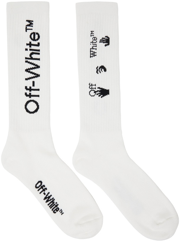 Photo: Off-White White Arrow Mid Length Socks