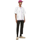 Jacquemus White Flip Flop Print La Chemise Jean Short Sleeve Shirt