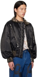 Chopova Lowena Black Darling Bomber Jacket