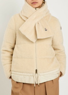 Moncler Quilted Teddy Scarf - Cream - One Size