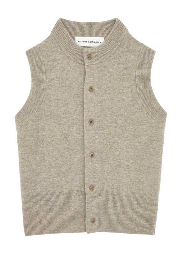 Photo: Extreme Cashmere N°193 Corset Cashmere-blend Vest - Grey - One Size
