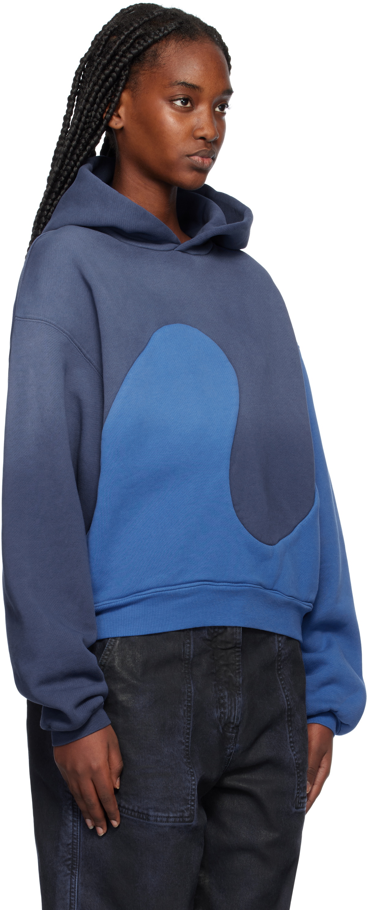 ERL Blue Classic Swirl Hoodie ERL